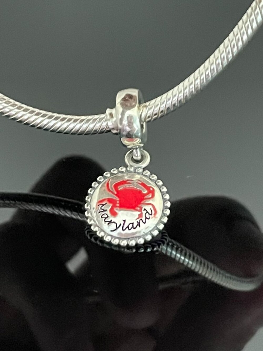 Original Pandora Maryland Crab Dangle Charm, Mixed Enamel